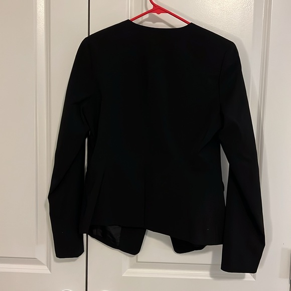 Apostrophe Deep Satin Lapel Fitted One Button Blazer Jacket - Picture 2 of 3